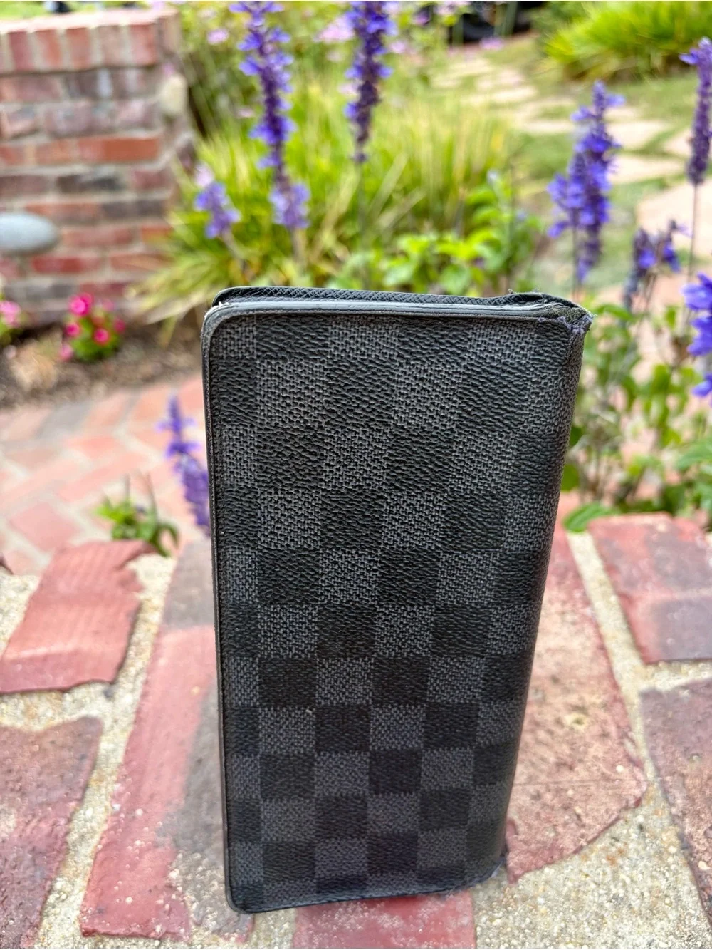 Auth Louis Vuitton Men’s Long Wallet Damier Check 2015 Date Code France Damaged